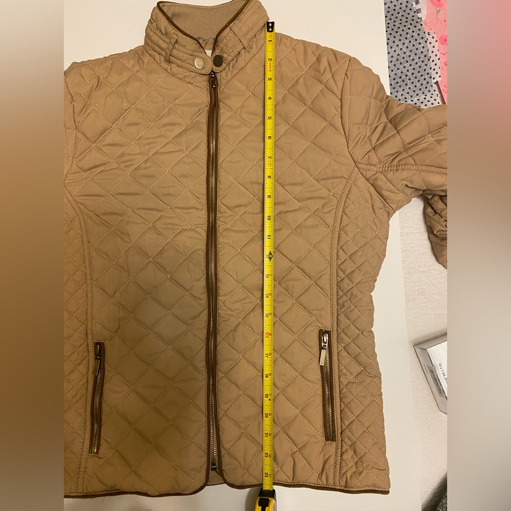 Jade and Ivory Brown Quilted Jacket sz M - Picture 10 of 11